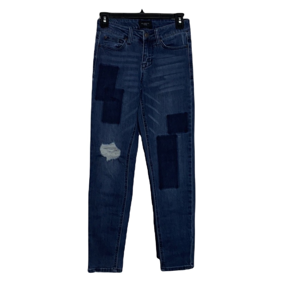 Celebrity Pink Denim Patch GF Skinny Jeans - Blue - Size 0